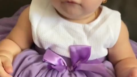 adorable baby girl with new clothes