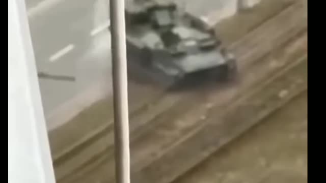 What an inhumane act of Russia in Ukraine Killed by crushing car with tanker.