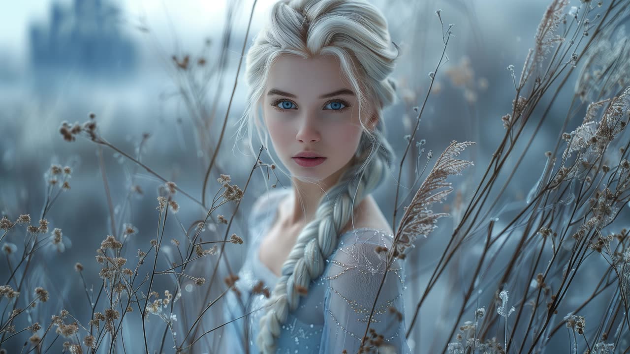 [4K] Real Life Elsa - AI Lookbook - Recomposed_ 'Let It Go' song from Frozen