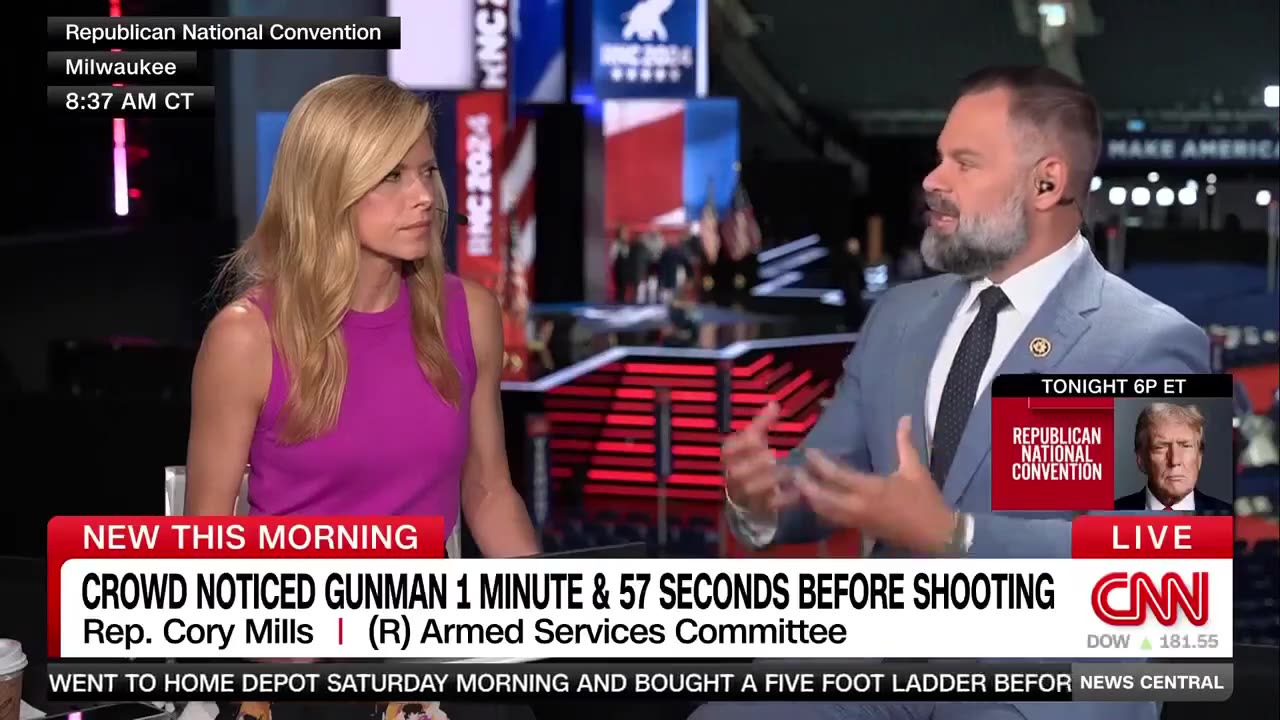 CNN host loses it after former US Army sn*per Cory Mills suggests the July 13 assas*ination attemp.