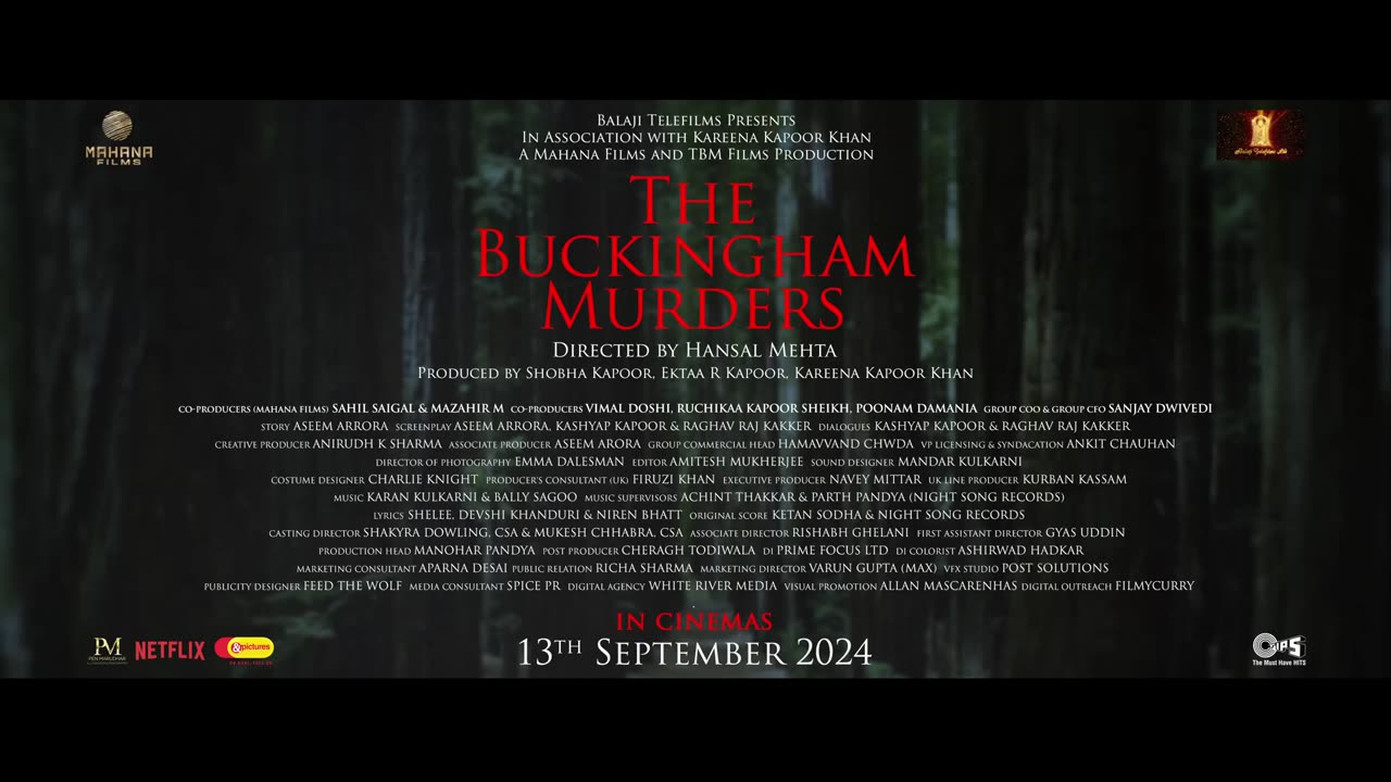 The Buckingham Murders | Official Trailer- English| Kareena Kapoor K, Ektaa R Kapoor,Hansal M|Sept13