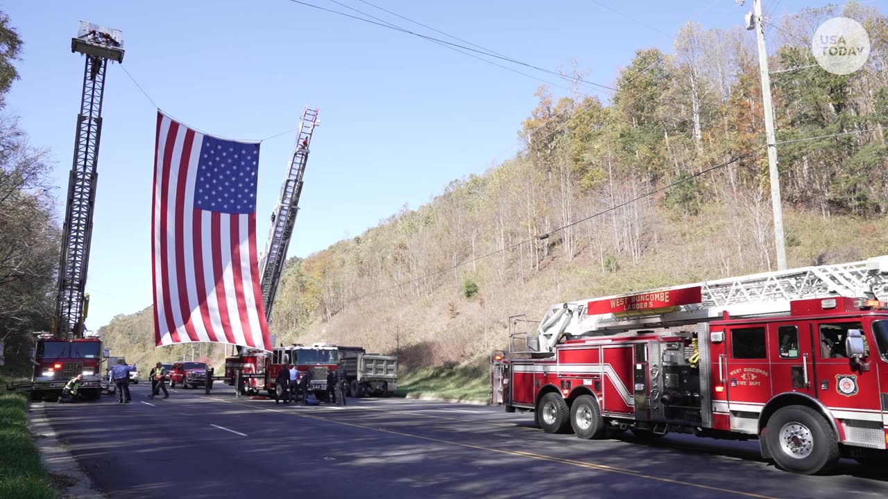 Hundreds mourn firefighter killed rescuing others during Helene