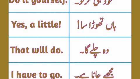Learn english sentences