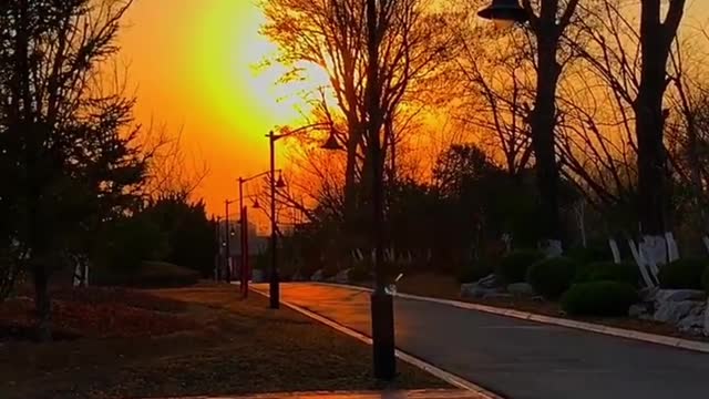 The scenery is picturesque and colorful and beautiful