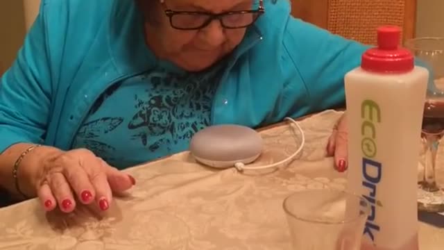 Grandma Learning To Use Google Home