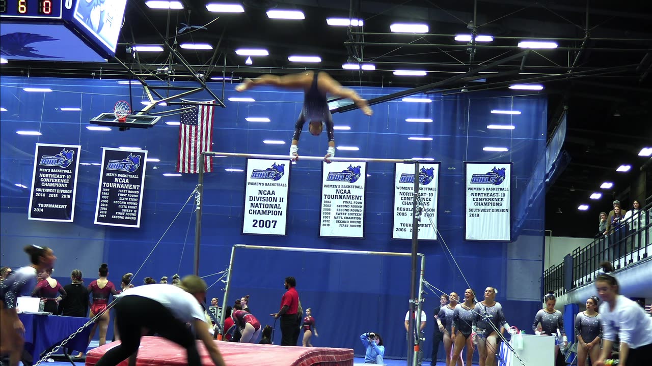 Uneven bars Canon VIXIA HF G70 College Gymnastics SCSU Clips #canon #gymnast #college #gymnastics