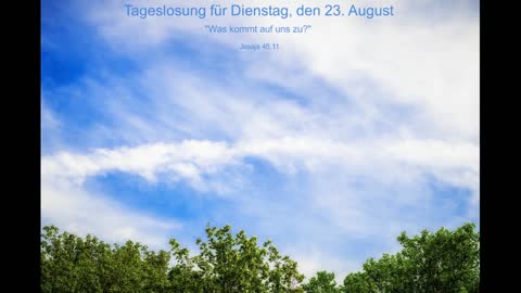 Tageslosung für Dienstag, den 23. August