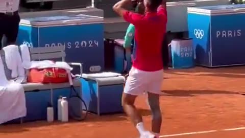 Novak Djokovic, a devout Orthodox Christian, gets down on his hands and knees