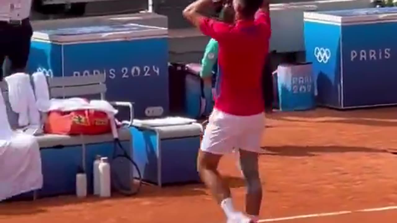 Novak Djokovic, a devout Orthodox Christian, gets down on his hands and knees