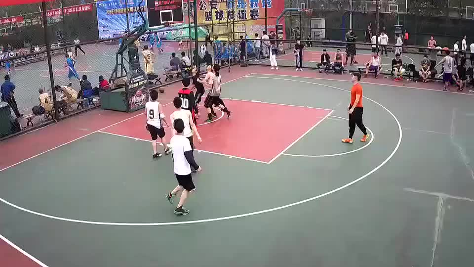 Chinese Teammate Passes the Basketball Inside to Me for the Basket