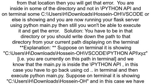 Can39t open file 39CUsersHDownloadsHosseinOHVSCODEmainpy39 Errno 2 No such file or directory