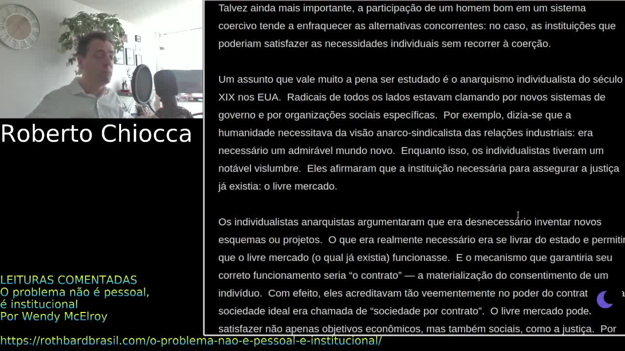 #20 Leituras Comentadas - O problema não é pessoal, é institucional