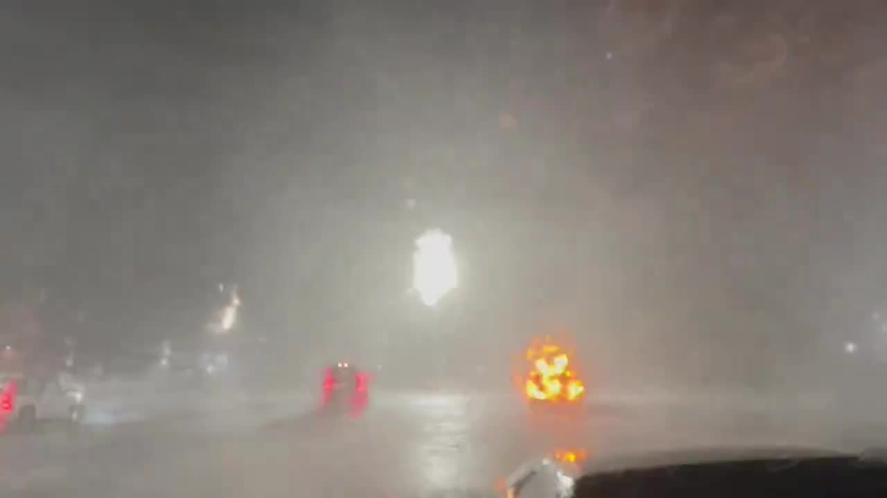 Intense power flashes happening in Perry FL In the eye wall of Hurricane Helene