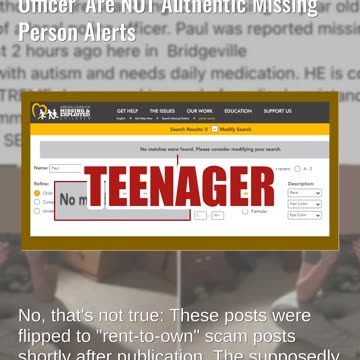 Fact Check: Posts About 'Paul Ferrara' Are NOT Authentic Missing Person Alerts
