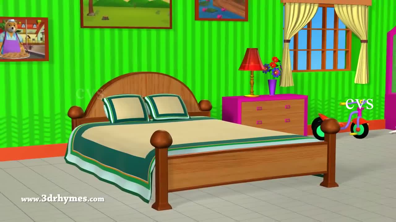 Five Little Rabbits Jumping on the Bed Nursery Rhyme