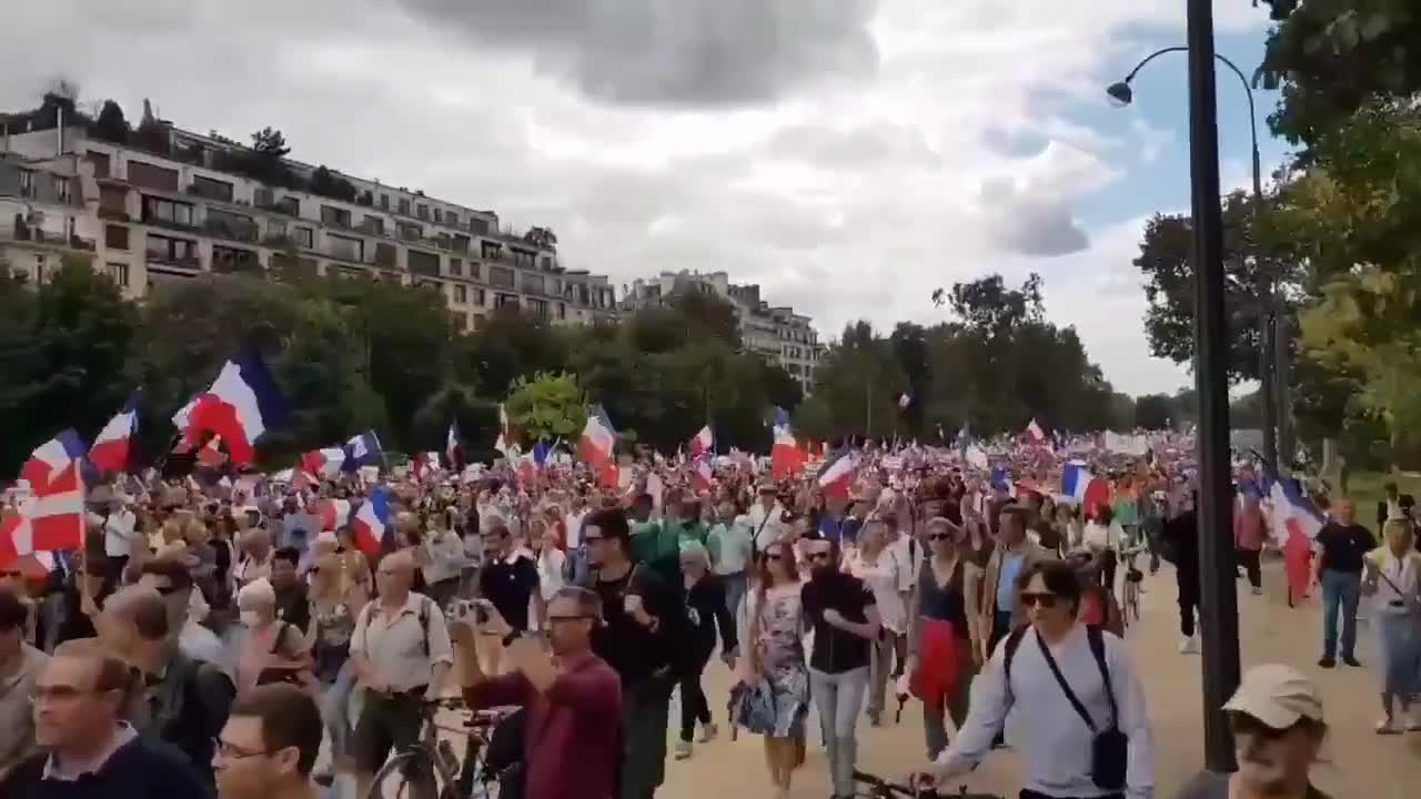 TODAY: all through the France - massive pro freedom and against Pharma-Fascism protests