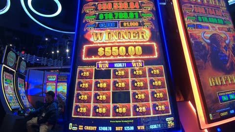 Buffalo Cash Slot Machine Long Video Sounds Noises!