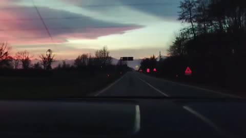 walking on the road at night