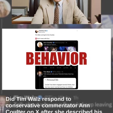 Fact Check: Tim Walz Did NOT Tweet About Ann Coulter's Fiancés -- It's Fake Post