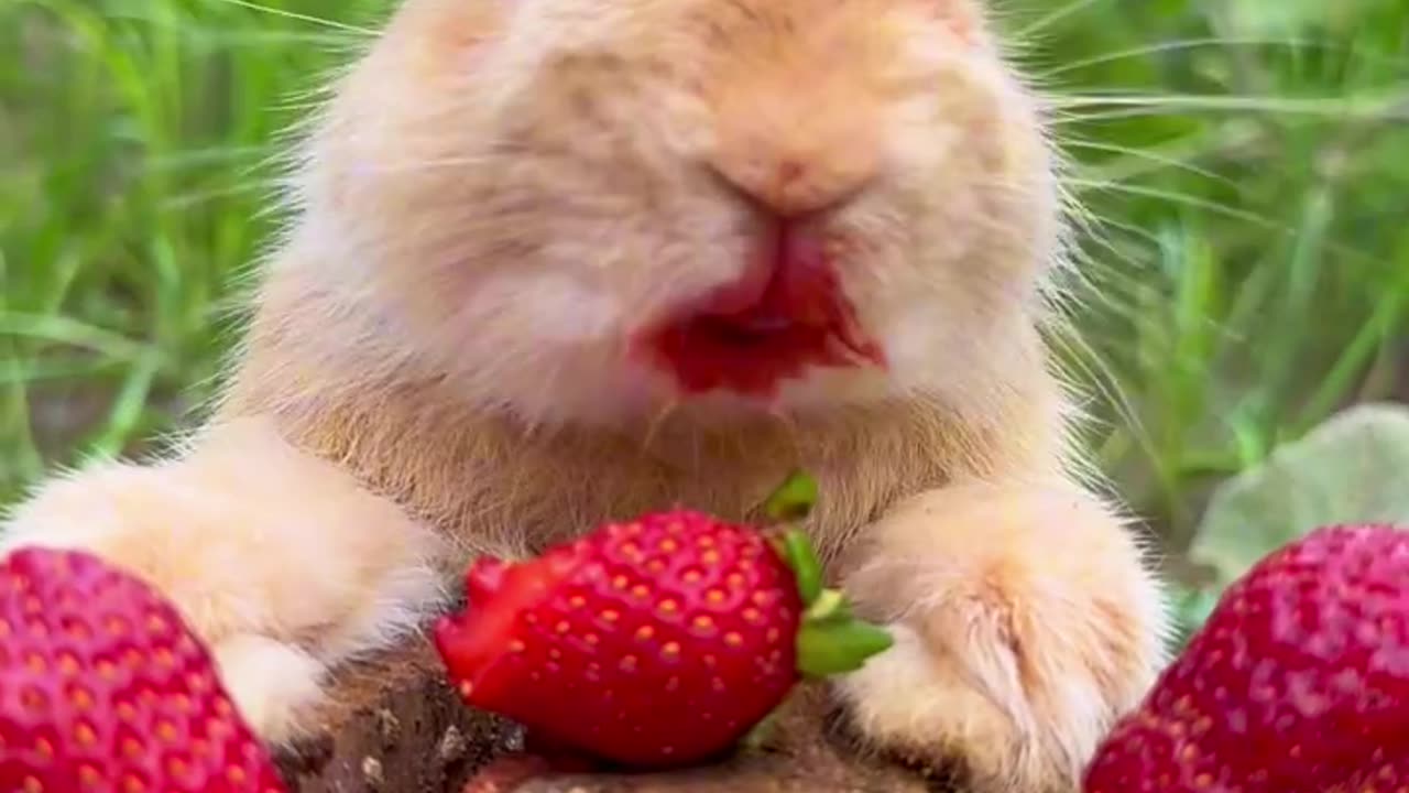 So Beautiful rabbit 🐇 eating 😋