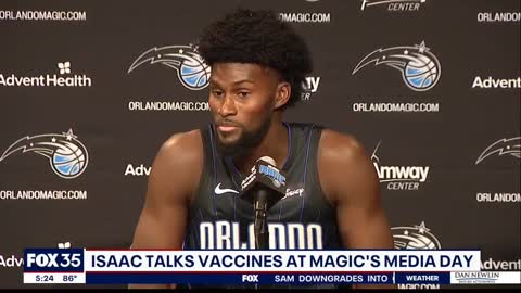 NBA player Jonathon Isaac talks about natural immunity and the vaccine