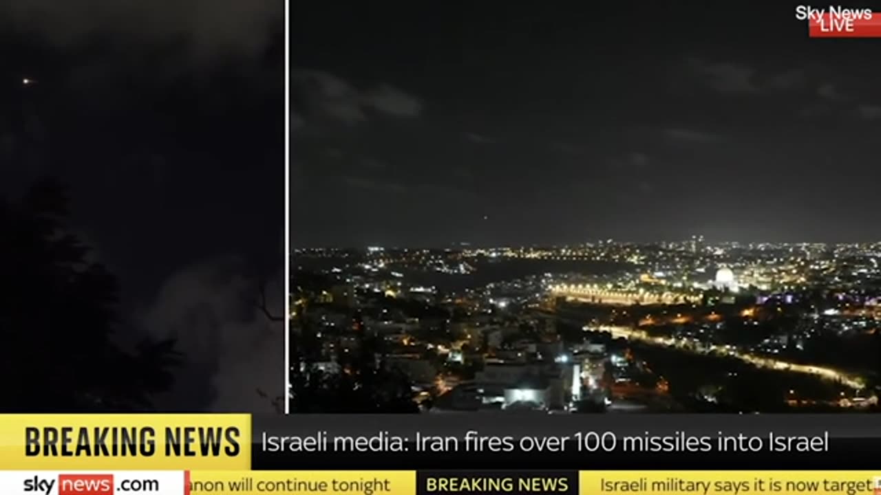 Sky News reporter live on the ground as Israel bombarded by missiles