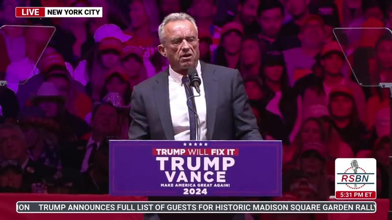 RFK KR Full Speech at Madison Square Garden