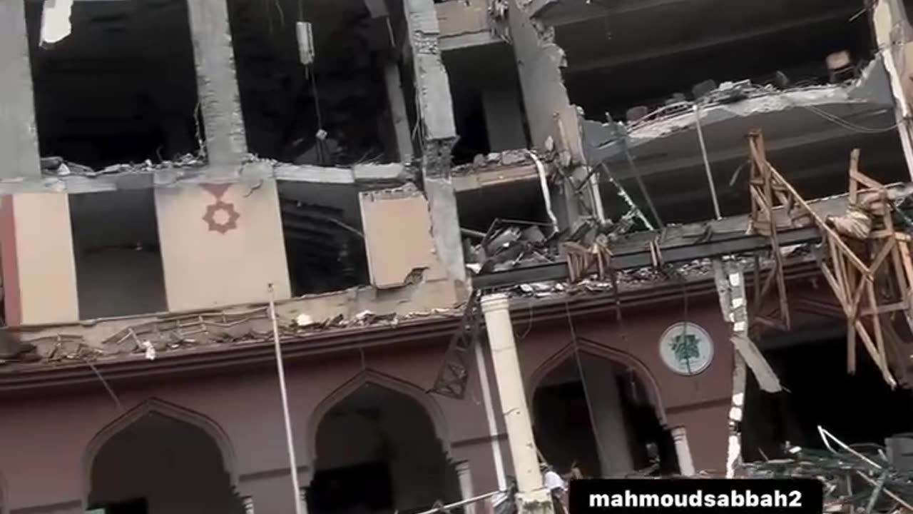 The effects of destruction in Gaza as a result of the bombing of occupied homes