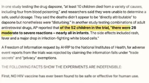 Anthony Fauci Experimenting On Children