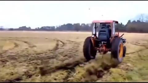 Sports Car Engine Placed Into Tractor