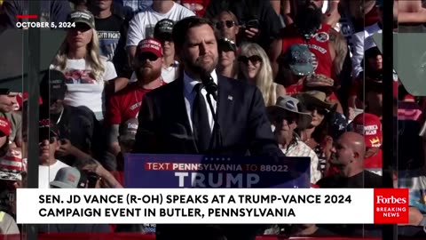 BREAKING NEWS- JD Vance Sounds Triumphant Note At Trump Butler, PA, Rally- 'We Cannot Be Stopped'