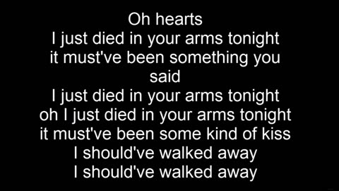 Just died in your arms Lyrics Cutting Crew