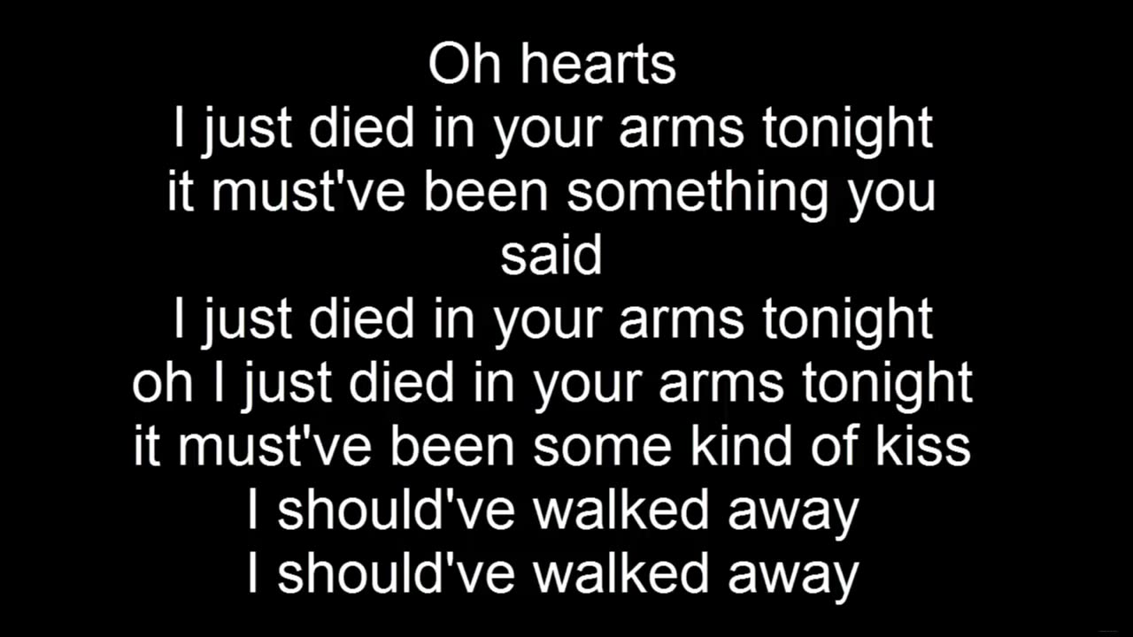 Just died in your arms Lyrics Cutting Crew