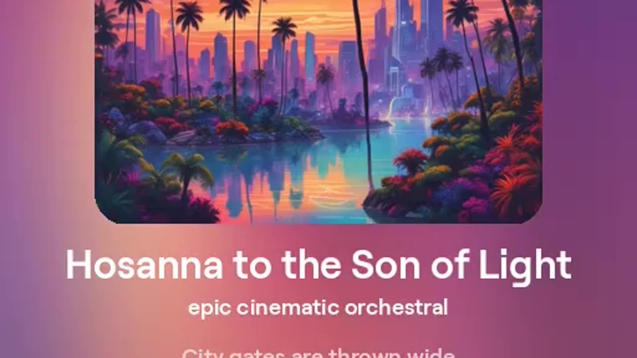 Hosanna to the Son of Light