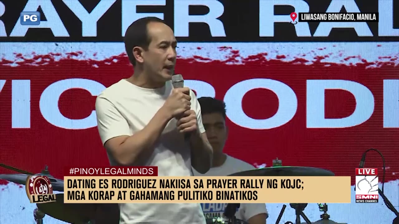 Dating ES Rodriguez, nakiisa sa prayer rally ng KOJC; mga korap at gahamang pulitiko, binatikos