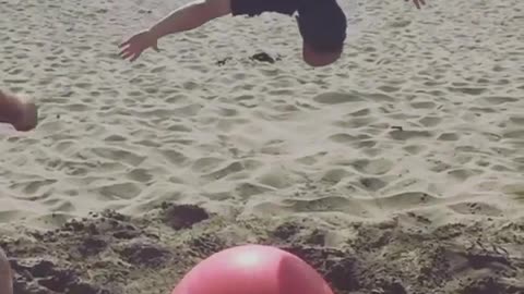 Guy Jumps On Yoga Ball, Fails Hilariously