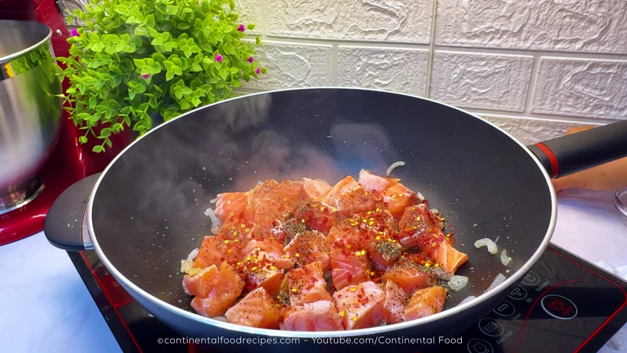 Creamy Italian Salmon Pasta One Pot Recipe By Continental Food