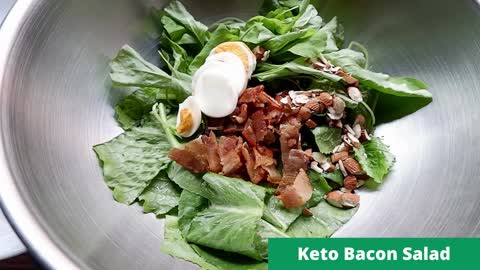 Keto Bacon Salad with Ranch Dressing | Keto Diet Recipe