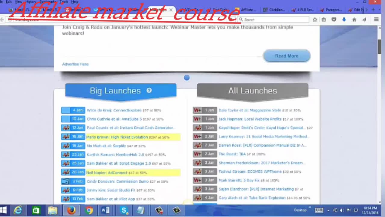 Affiliate marketing course