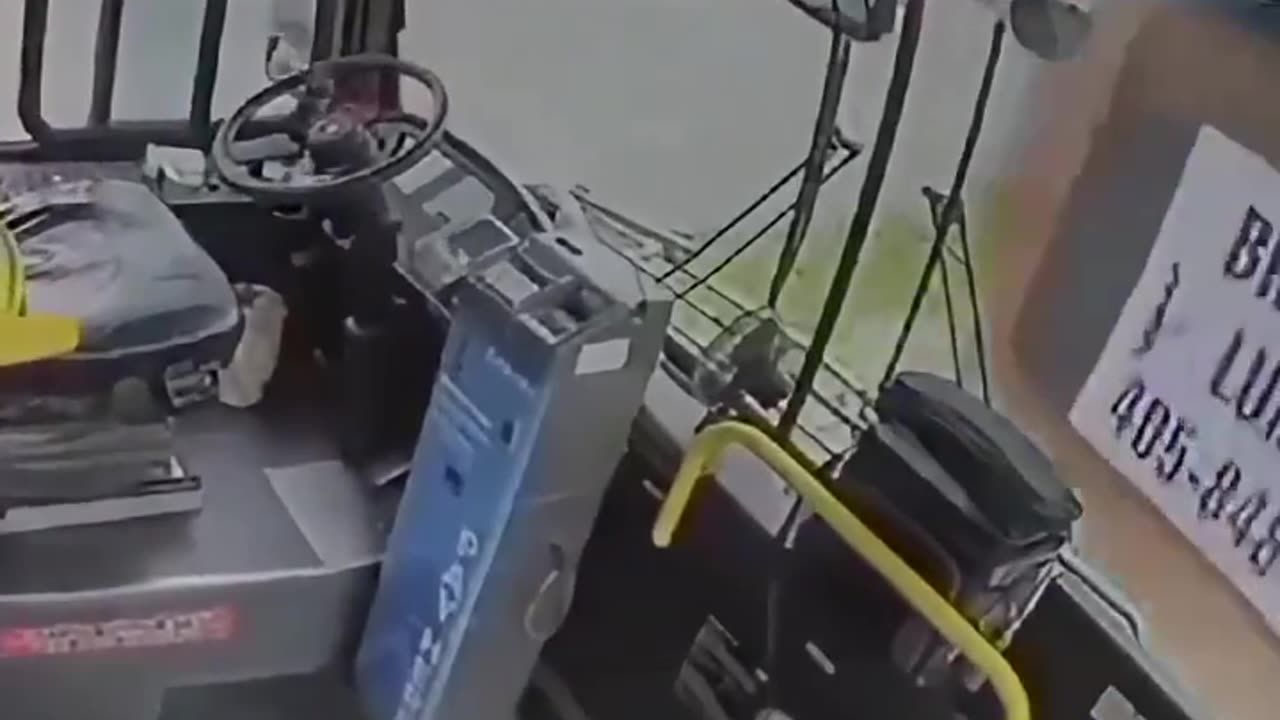 Idiot takes on bus driver