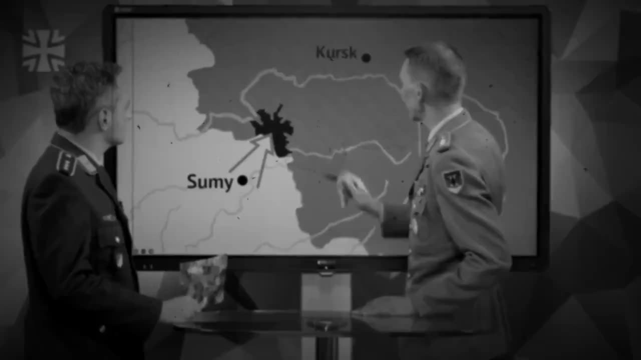 German officers analyze the attack on the Kursk region.