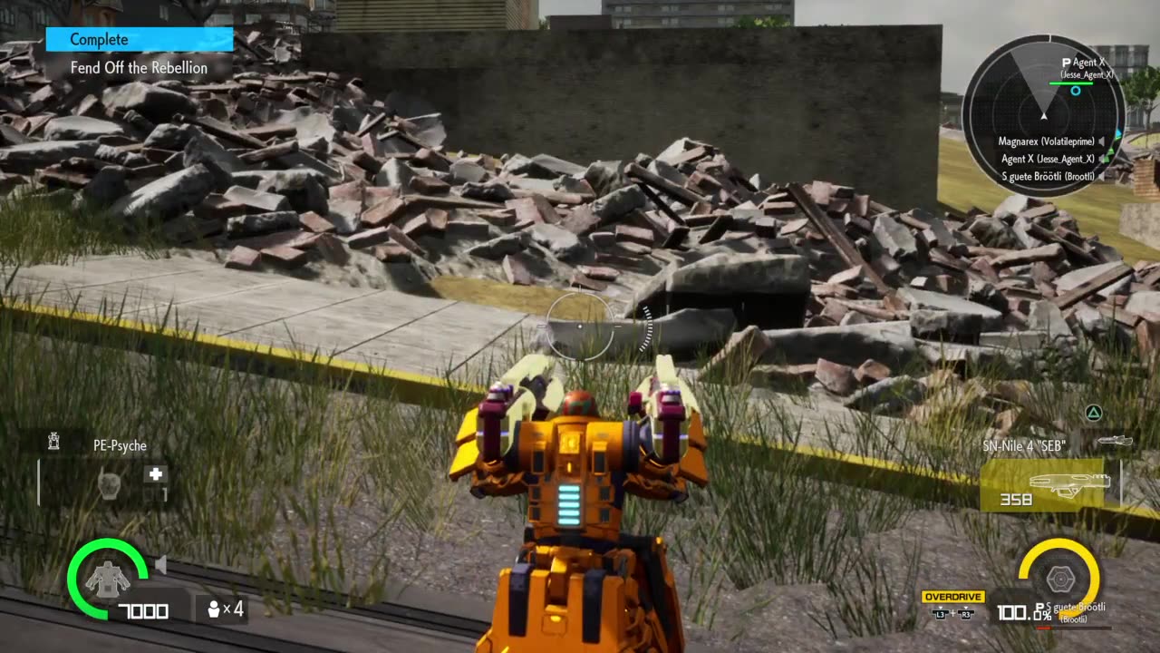 EARTH DEFENSE FORCE IRON RAIN catching a trolley