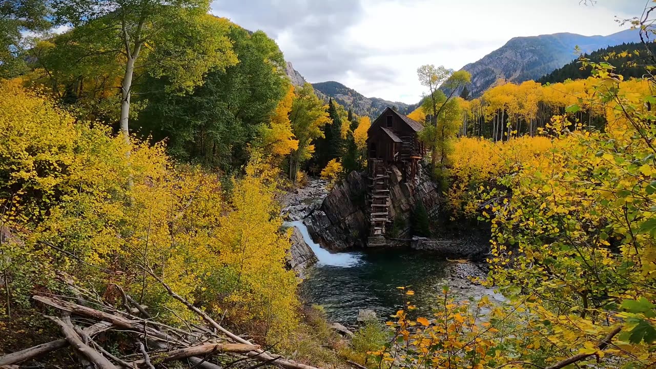 Crystal Mill - Colorado - Water fall sound
