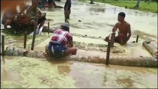 The body is still buried even though it's flooded