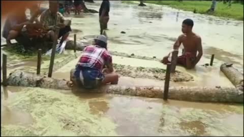 The body is still buried even though it's flooded