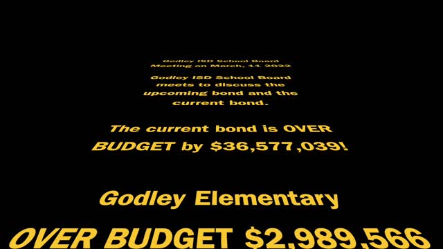 Godley ISD - Are they preparing to ask the public for more money?