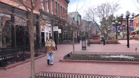 January 29, 2020 - Pearl Street Mall in Boulder, Colorado