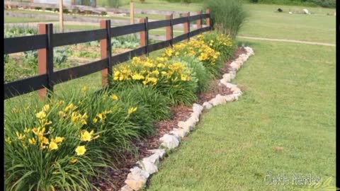 LANDSCAPE DAYS FOR FARM ENTRY WITH FENCES AND PLANTS !!