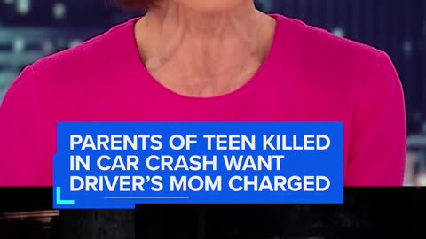 The mother of a teenager killed in a crash is calling for criminal charges against the driver's mom