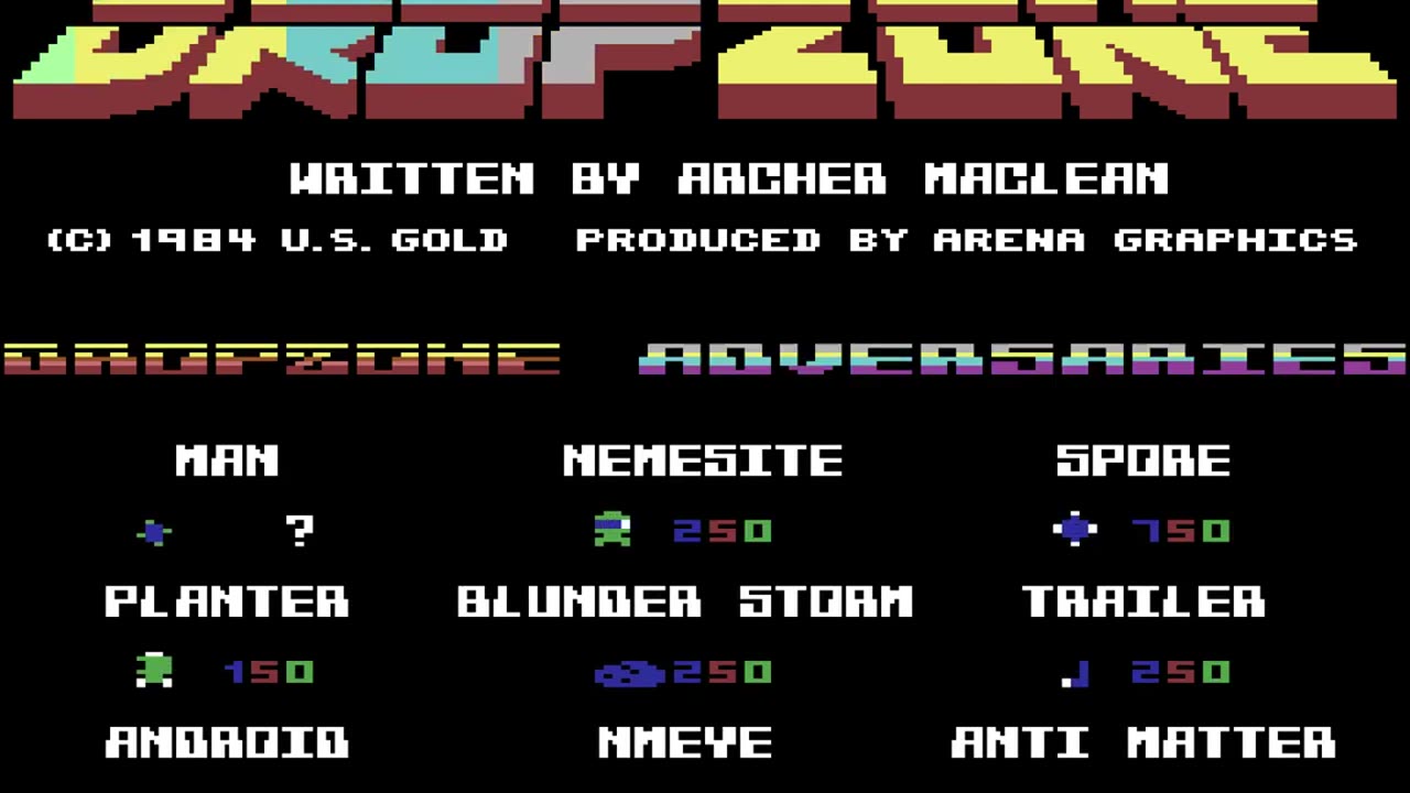 Dropzone Longplay (C64) [QHD]